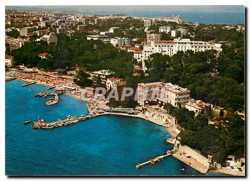 Moderne Karte La Cote d'Azur Juan les Pins L'Hotel Belles Rives et la Plage