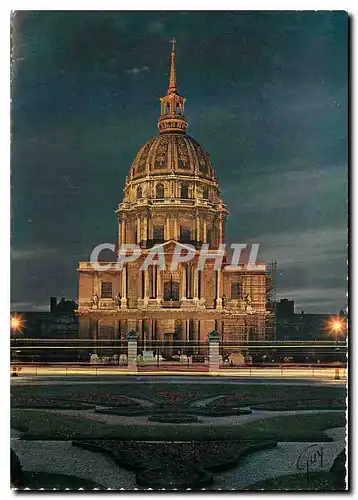 Cartes postales moderne Paris et ses Merveilles le dome des Invalides (1706) vu de nuit