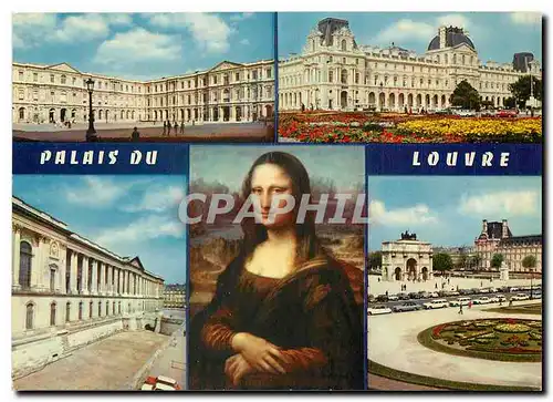 Cartes postales moderne  Palais du Louvre Paris Joconde Leonard de Vinci