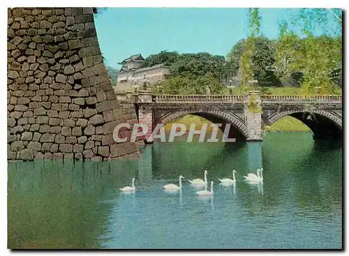 Cartes postales moderne Ancient Stone Walls The Imperial Palace Grounds in Tokyo