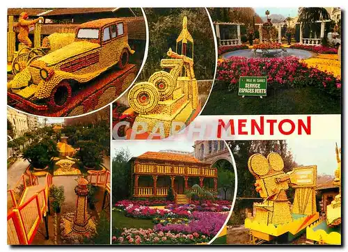 Cartes postales moderne Fetes internationales du Citron Hommage au 7 eme art Menton Alpes Maritimes Automobile