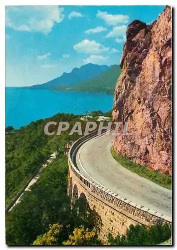 Cartes postales moderne Cote d'Azur L'Esterel Route en Corniche et les roches rouges