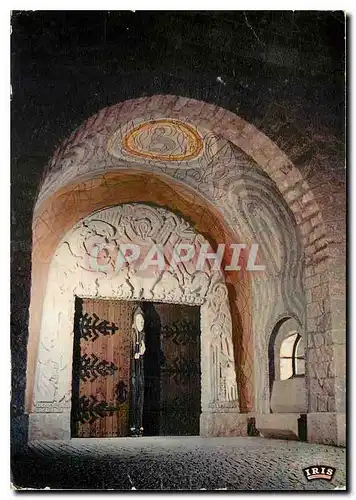 Cartes postales moderne Reflets du Morvan Abbaye de la Pierre qui vire Tympan de la tour d'entree