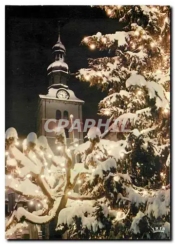 Moderne Karte Megeve Hautes Savoie 1113 m 2010 m Ombres et lumieres sur le Cloches enneige