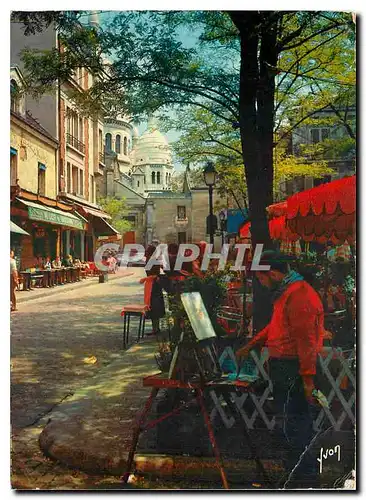 Cartes postales moderne Couleurs et Lumiere de France Paris Montmartre Place du Terire