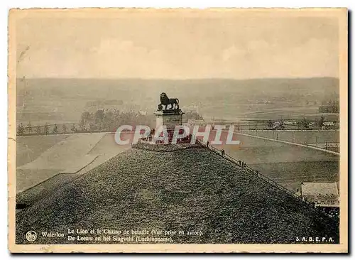 Moderne Karte Le Lion et le champ de bataille (vue prise en avion Waterloo