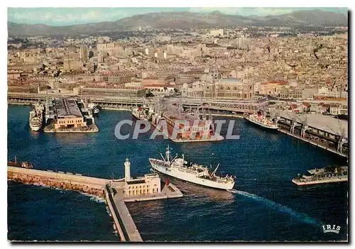 Cartes postales moderne Reflets de Provence Marseille (B du R) Vue aerienne de l'entree du Bassin de la Joliette et la C