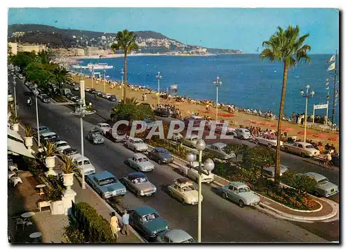 Cartes postales moderne Les Sites Merveilleux de la Cote d'Azur Nice (A M) La Promenade des Anglais collone du Chateau e