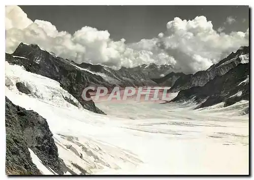 Moderne Karte Jungfrau Joch 3454 m aletschgletscher