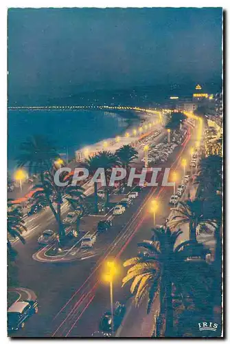 Cartes postales moderne  Reflets de la Cote d'Azur Nice la Nit La Promenade des Anglais