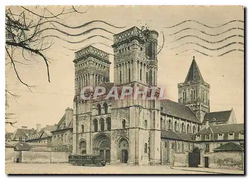 Moderne Karte Caen (Calvasos) Abbaye aux Dames en de la Trinite