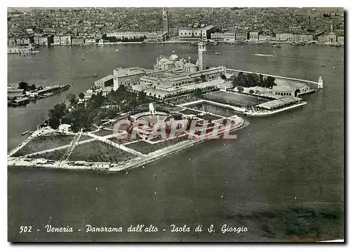 Cartes postales moderne Panorama vu d'en haut Ile St George Venezia