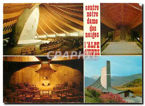 Moderne Karte Centre Notre Dame des Neiges Alpes d'Huez Vue interieur de la salle Haute crypte Saint Nicolas E