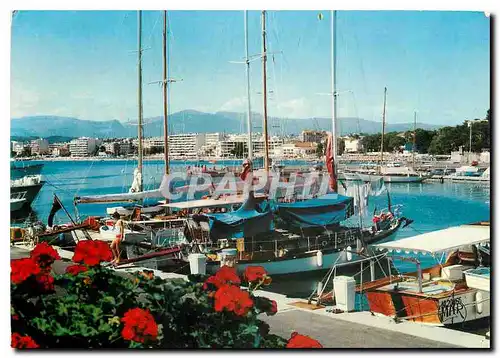Moderne Karte La Cote d'Azur Antibes Juan les Pins Le Port de la Gallice Bateaux