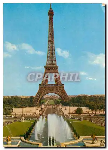 Cartes postales moderne Paris la Tour Eiffel et les fontaines de Chaillot