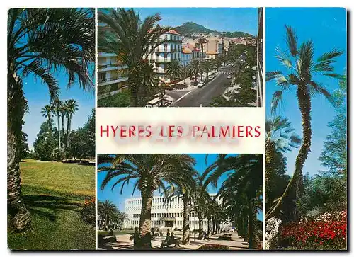 Moderne Karte La Cote d'Azur Pays du Soleil Hyeres les Palmiers