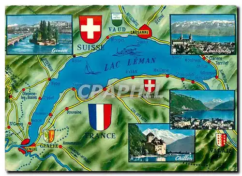 Cartes postales moderne Lac Leman