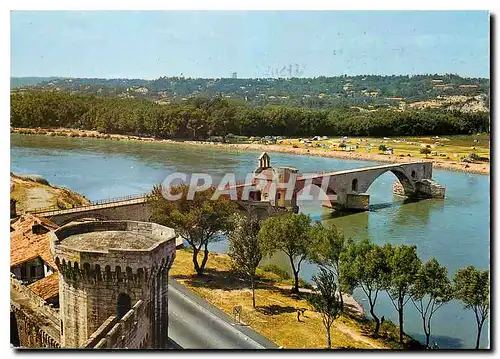 Moderne Karte Avignon (Vaucluse) Le pont Saint Benezet