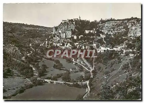 Moderne Karte Rocamadour (Lot) Vue generale