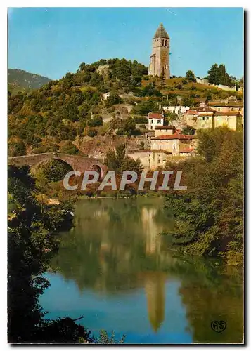Moderne Karte En Parcourant le Languedoc Olargues (Herault) Le village au pied de la Tour Clocher (XIIe s) et