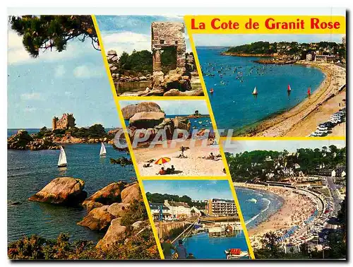 Moderne Karte Couleurs de Bretagne La cote de Granit Rose