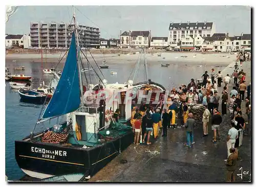 Cartes postales moderne La Bretagne en Couleurs Presqu'il de Quiberon Retour de peche a port Maria Bateaux de peche