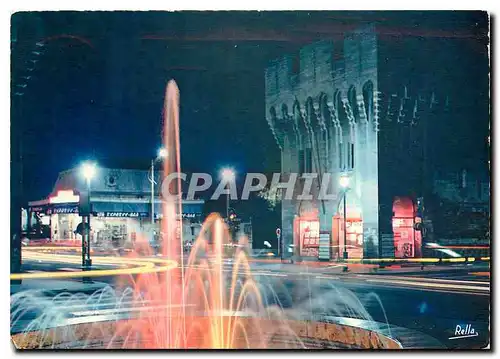 Moderne Karte Avignon la Nuit La Porte de la Republique