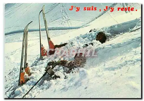 Cartes postales moderne J'y suis J'Y reste Ski