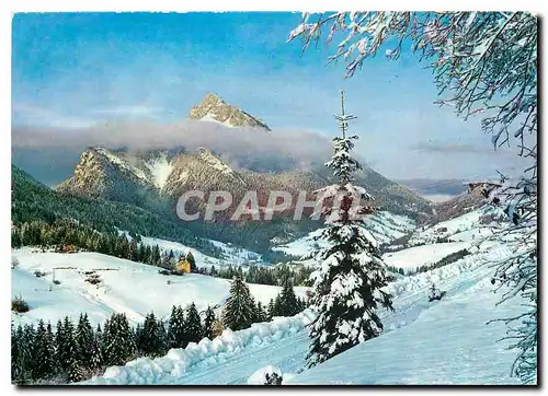 Moderne Karte Paysage Hivernal