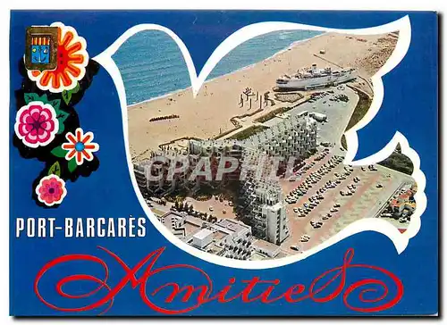 Cartes postales moderne Lumiere et couleurs de la cote Port Barcaires Vue aerienne immeuble et le Lydia
