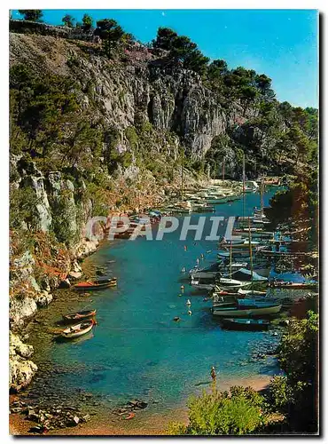 Moderne Karte Lumiere et Beaute de la Cote d'Azur Calanque pittoresque