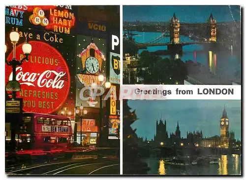 Cartes postales moderne Greetings From London Coca Cola