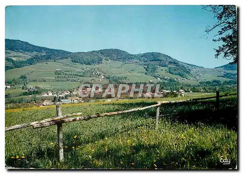 Moderne Karte Habere Lullin (Haute Savoie) alt 855m vue generale du Village