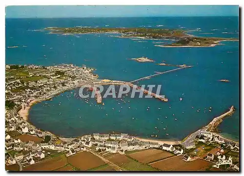 Moderne Karte CouLeurs de Bretagne l'Ile de Batz le port