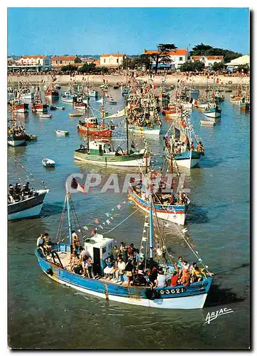 Moderne Karte Sur la Cote de lumiere dans l'Ile d'OLeRon fete de la Mer a la Cotiniere Bateaux de peche