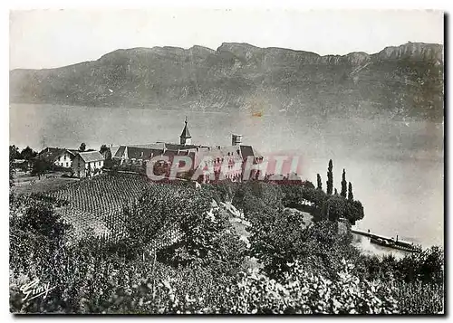 Moderne Karte La Savoie Pittoresque Lac du Bourget Abbaye d'Hautecombe