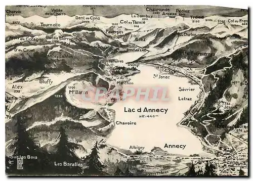 Cartes postales moderne Annecy Plan du Lac