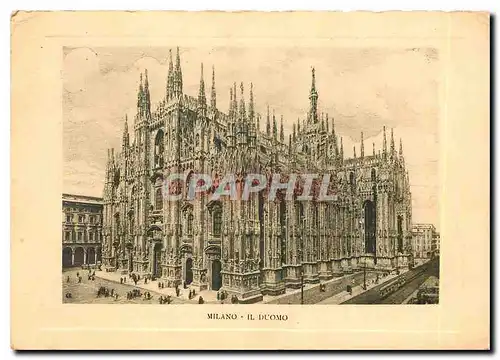 Moderne Karte Milano Il Duomo