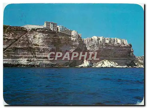 Cartes postales moderne Panorama de la Corse vue saisissante des maisons de la vieille ville accrochee a la falaise en s