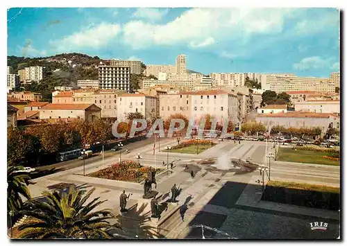 Cartes postales moderne Charmes et couleurs de la corse Ajaccio (Corse) La Place de Gaulle et la nouvelle ville