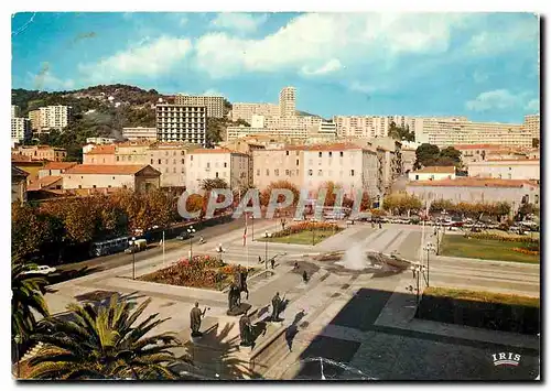 Moderne Karte Charmes et couleurs de la corse Ajaccio (Corse) La Place de Gaulle et la nouvelle ville