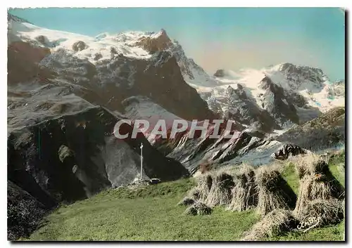 Cartes postales moderne Les Belles Alpes Francasise La Grave (Hautes Alpes) La Meije (3083 m) et le Rateau (3809m) a gau