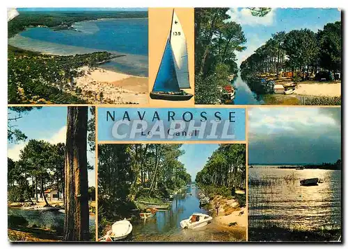 Cartes postales moderne Biscarrosse Navarosse (Landes) Les plages et le canal