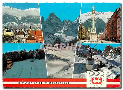 Moderne Karte Olympistadt Innsbruck Tirol Jeux Olympiques