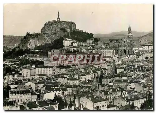 Cartes postales moderne Le Puy en Velay (Haute Loire) Vue d'ensamble sur le quartier de la cathedrale et le Rocher Corne