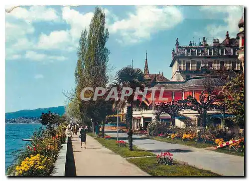 Moderne Karte Montreux Les Quais Fleuris