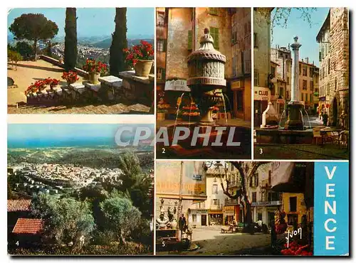 Cartes postales moderne Couleurs et Lumiere de France La Cote d'Azur miracle de la nature Vence (A Mmes) vue sur le vill