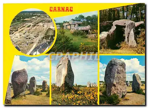 Moderne Karte Couleurs de Bretagne Carnac les Alignements de Menhirs