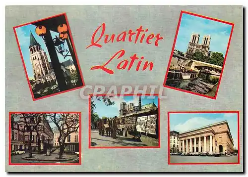 Cartes postales moderne Sous le Ciel de Paris St Germain des Pres Notre Dame place Furstenberg les Bouquinistes Theatre