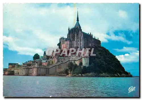 Moderne Karte Le Mont Saint Michel les rempart et la Merveille